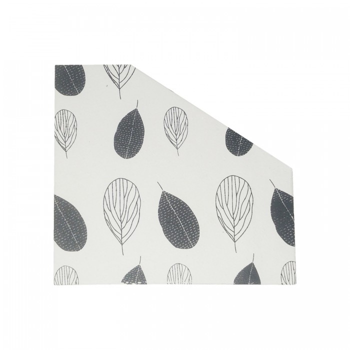 Handmade Paper File Holder with Leaves print