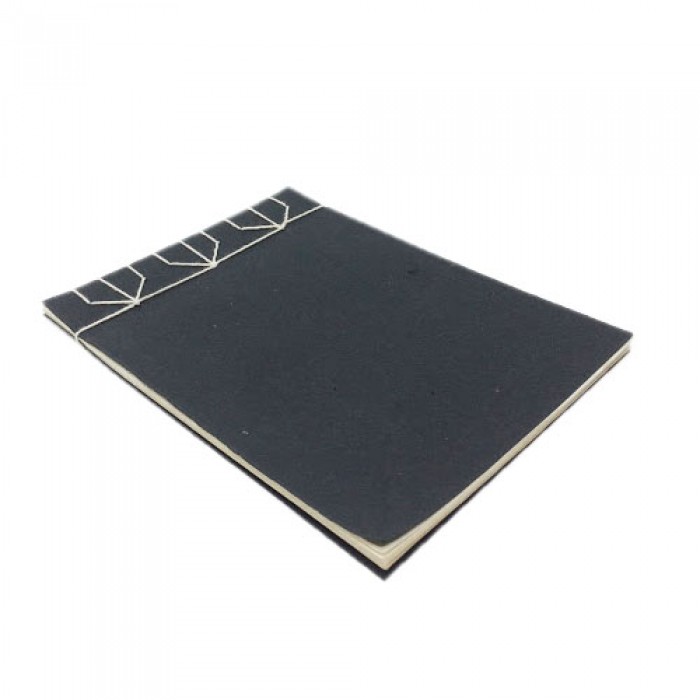 Handmade and textured paper notepad - Black